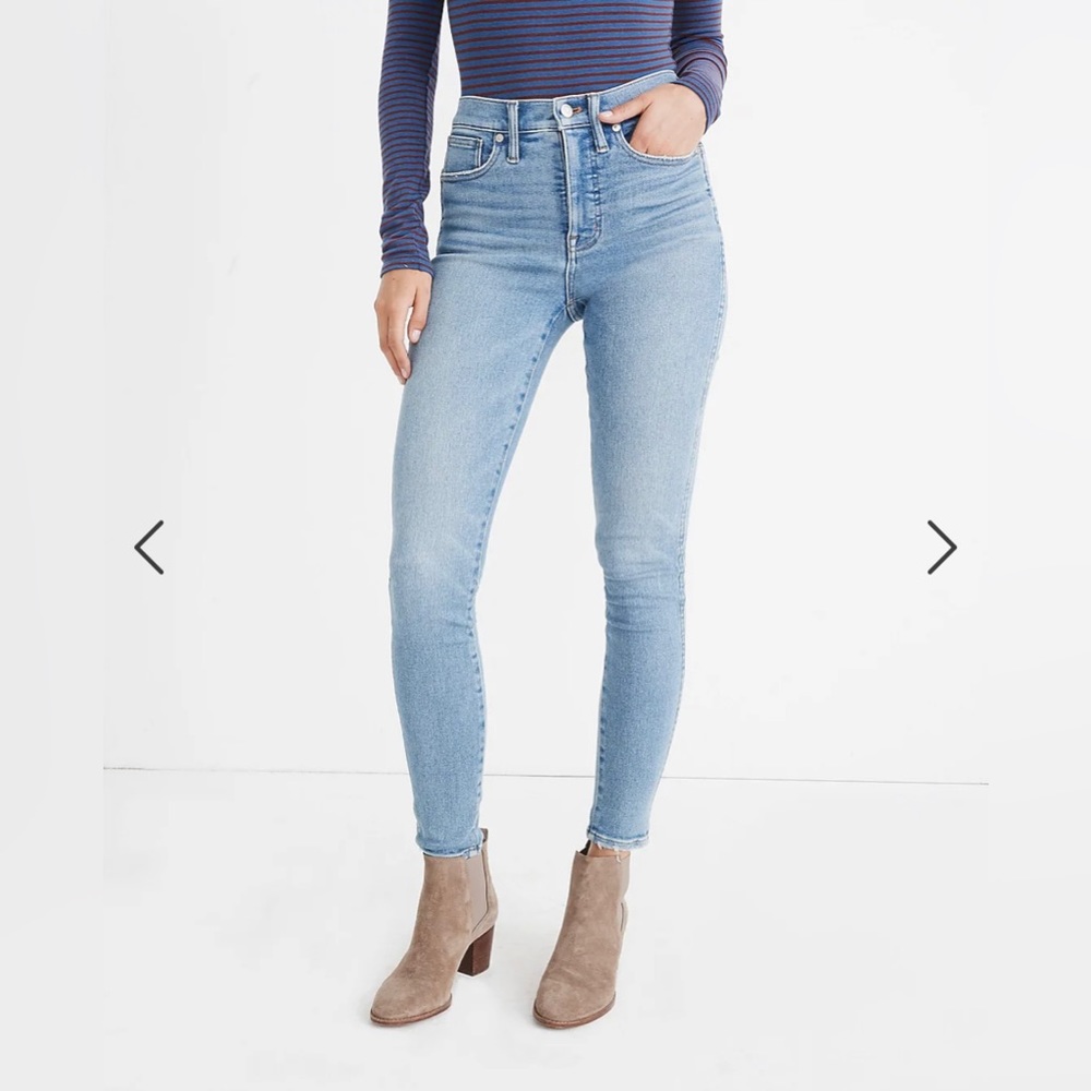 Madewell: 10" High-Rise Skinny Jeans in Hamden Wash, size 27